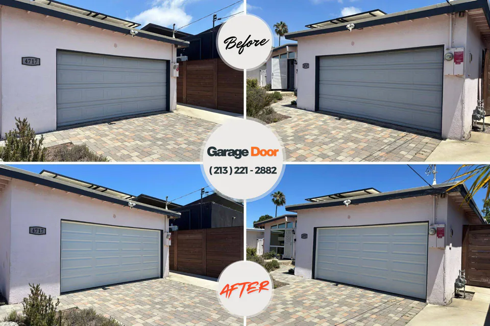 Before and after: garage door repair Fox Chapel, PA